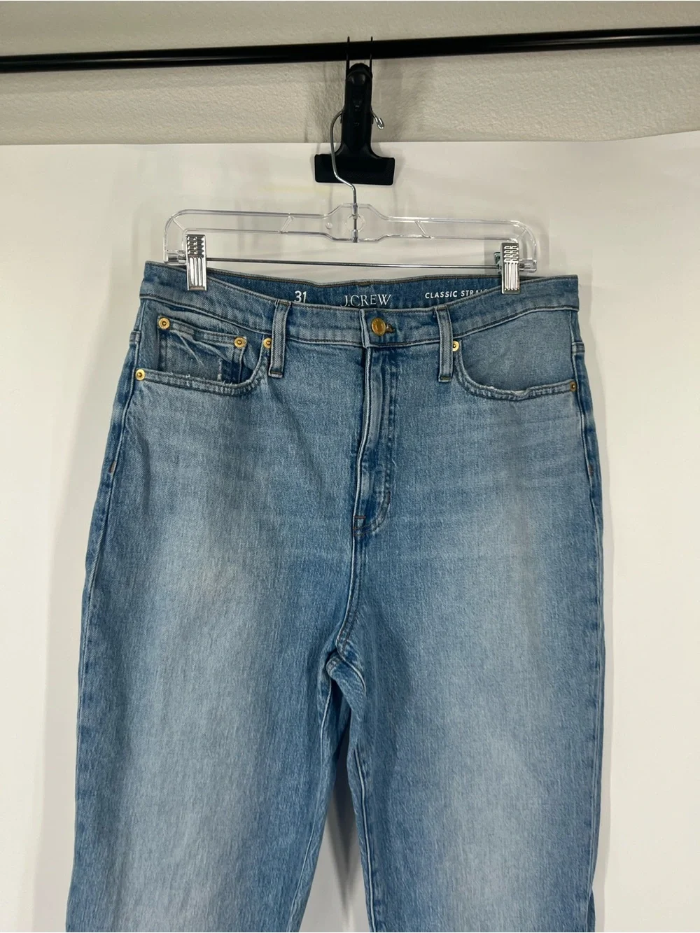J. Crew Classic Straight Jeans in Elia Wash High Rise